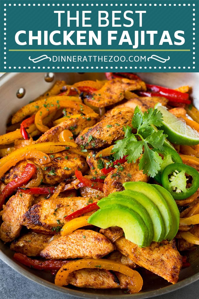 Chicken Fajitas Recipe #chicken #fajitas #peppers #dinner #dinneratthezoo #lowcarb