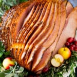 How to cook a ham with a brown sugar glaze.