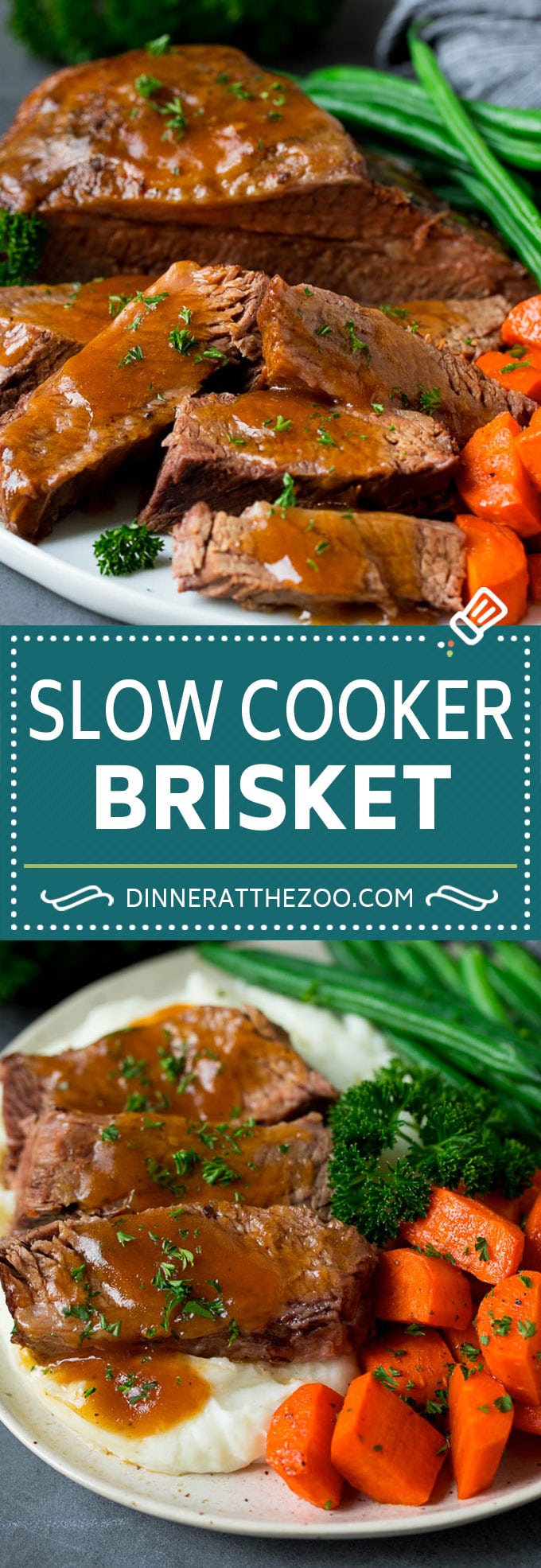 Slow Cooker Brisket Recipe | Crockpot Brisket #beef #slowcooker #crockpot #dinner #dinneratthezoo