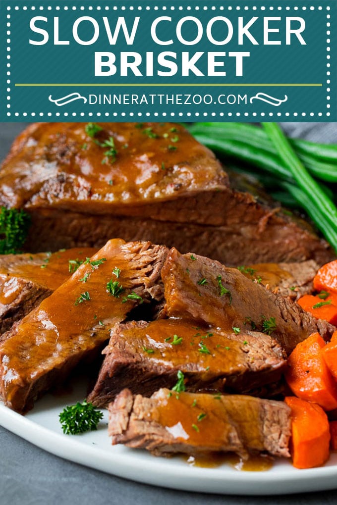 Slow Cooker Brisket Recipe | Crockpot Brisket #beef #slowcooker #crockpot #dinner #dinneratthezoo