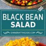 Black Bean Salad Recipe #beans #blackbeans #salad #healthy #dinneratthezoo #avocado