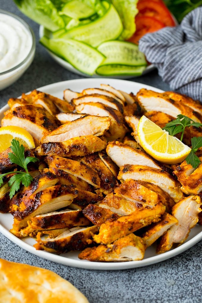 Meal Prep: Chicken Shawarma and Sweet Potato Fry Bowls. - Half