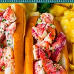 This lobster roll recipe is fresh lobster chunks tossed in a mixture of mayonnaise, lemon juice and herbs, then served in toasted, buttered buns.