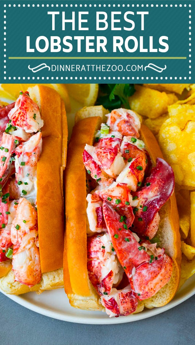 This lobster roll recipe is fresh lobster chunks tossed in a mixture of mayonnaise, lemon juice and herbs, then served in toasted, buttered buns.