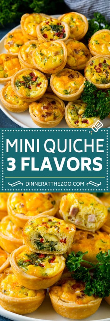 Mini Quiche Recipe (3 Flavors!) - Dinner at the Zoo