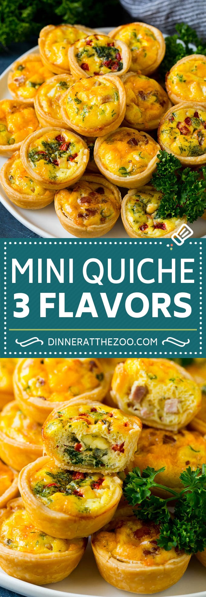 Mini Quiche Recipe #eggs #breakfast #brunch #appetizer #dinneratthezoo