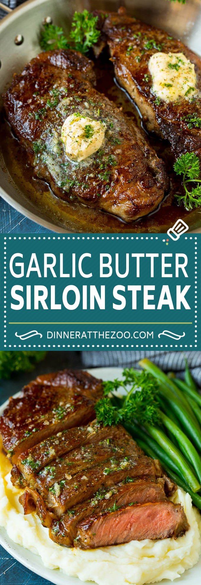 Sirloin Steak with Garlic Butter #steak #beef #dinner #dinneratthezoo