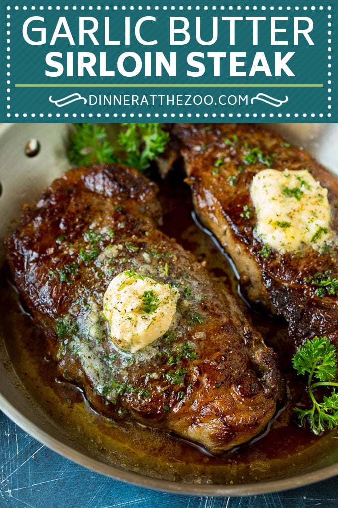 Sirloin Steak with Garlic Butter #steak #beef #dinner #dinneratthezoo