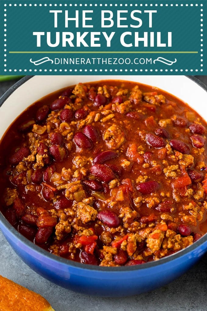 Turkey Chili Recipe #turkey #chili #dinner #dinneratthezoo