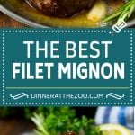 This filet mignon recipe is tender steak seared to golden brown perfection, then topped with garlic and herb butter.