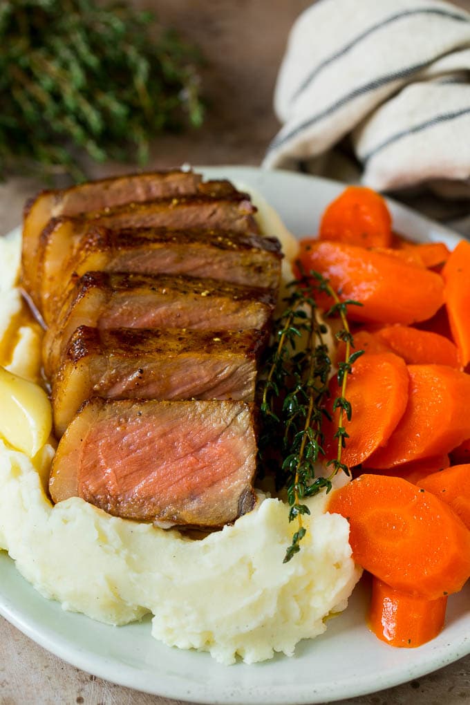 New York Strip Steak with Garlic Butter - Dinner at the Zoo