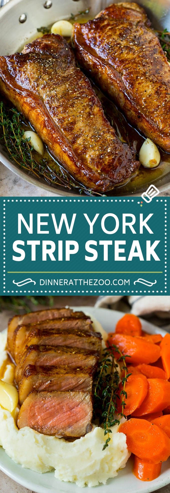 New York Strip Steak with Garlic Butter - Dinner at the Zoo