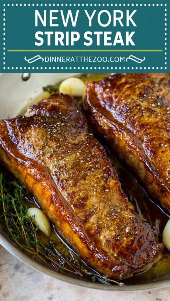 New York Strip Steak with Garlic Butter - Dinner at the Zoo