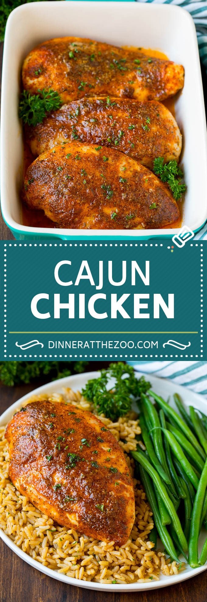 Baked Cajun Chicken - Dinner at the Zoo