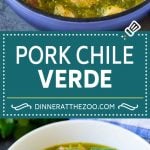 This chile verde is chunks of pork in a green tomatillo sauce, all simmered together until the meat is fall-apart tender.