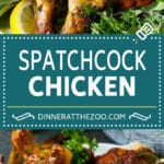 This spatchcock chicken is tender, juicy and cooks quickly, the perfect easy dinner!