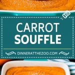 This carrot souffle is made with pureed carrots, sugar, butter and eggs, all cooked together to golden brown perfection.