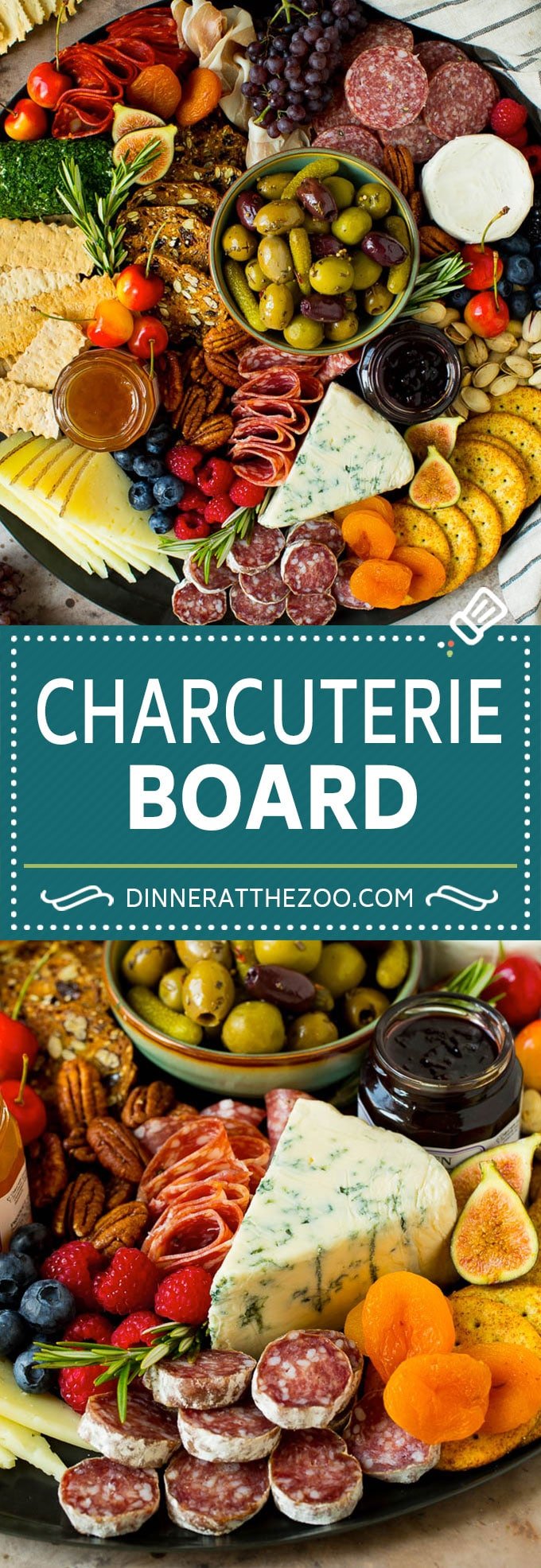A complete guide on how to put together the best charcuterie board, with a selection of meats, cheeses, crackers, fruit, veggies and other snack foods.