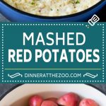 These mashed red potatoes are tender potatoes combined with garlic, butter and seasonings to make a simple yet totally satisfying side dish.