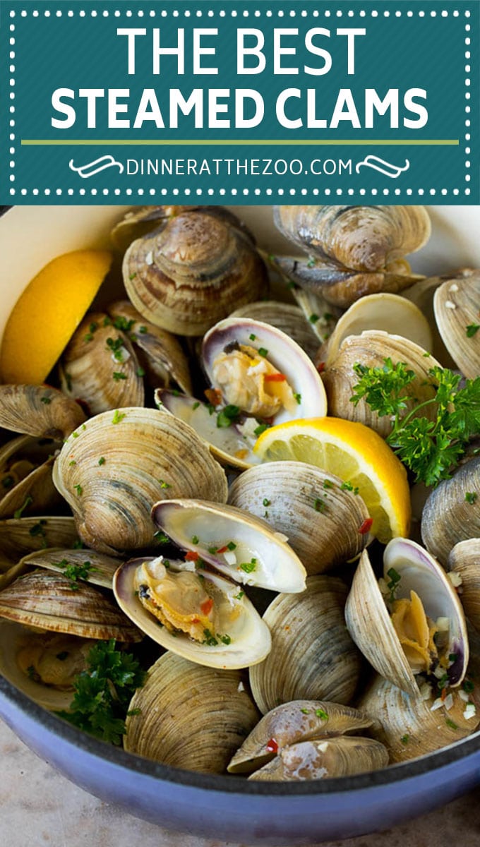 This steamed clams recipe is fresh shellfish cooked with garlic, butter, herbs and lemon.