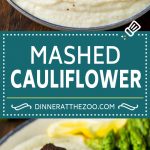 These cauliflower mashed potatoes are mixed with butter, cream and seasonings to make a super delicious side dish that's low in carbohydrates.