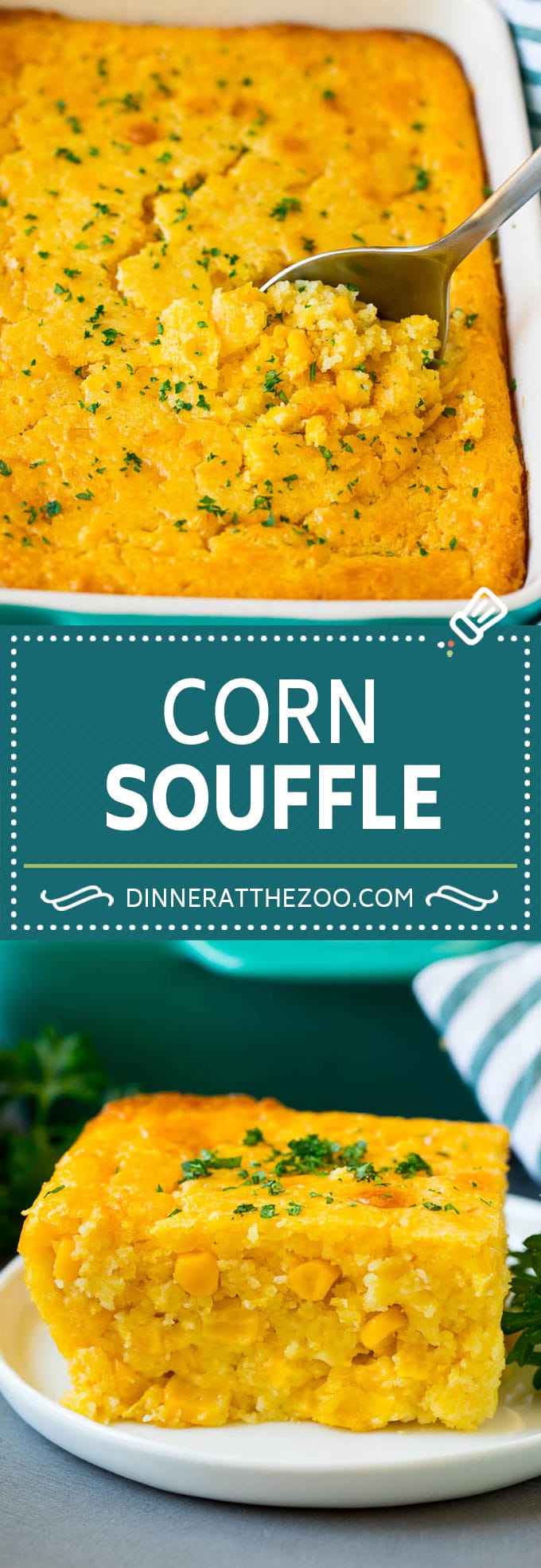 This corn souffle recipe is a flavorful blend of corn kernels, butter, eggs and creamed corn, all baked to light and fluffy perfection.