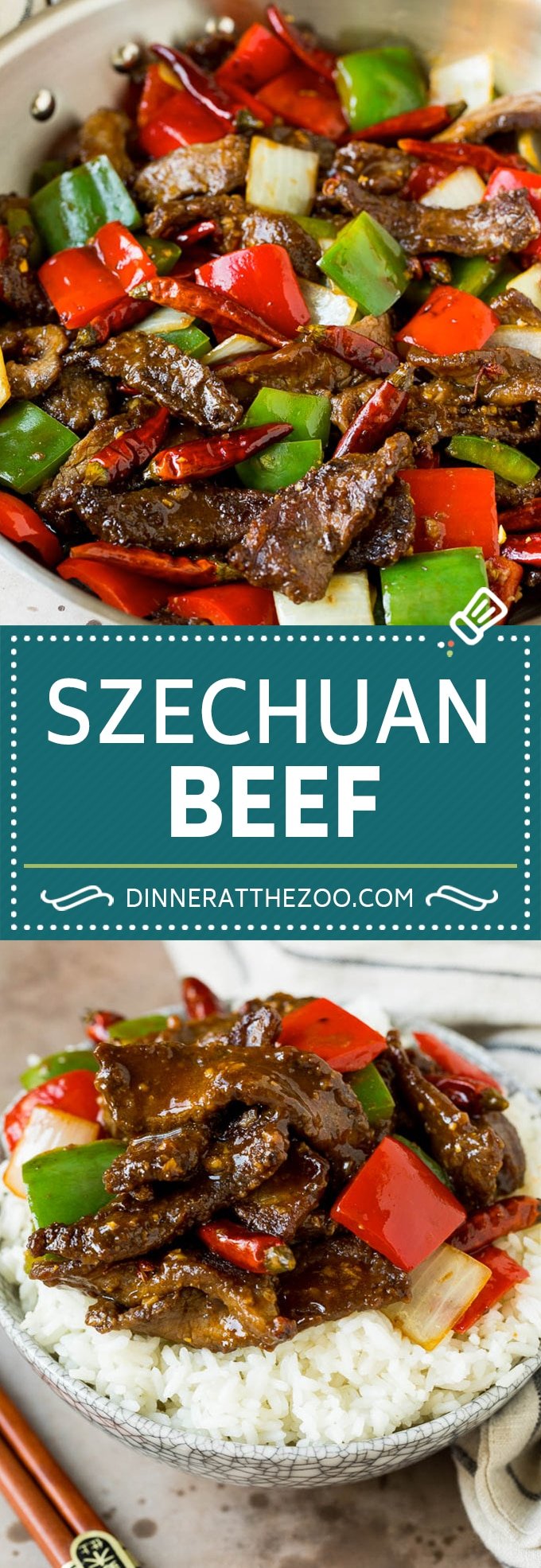 This Szechuan beef is a spicy stir fry made with tender pieces of beef and colorful vegetables.