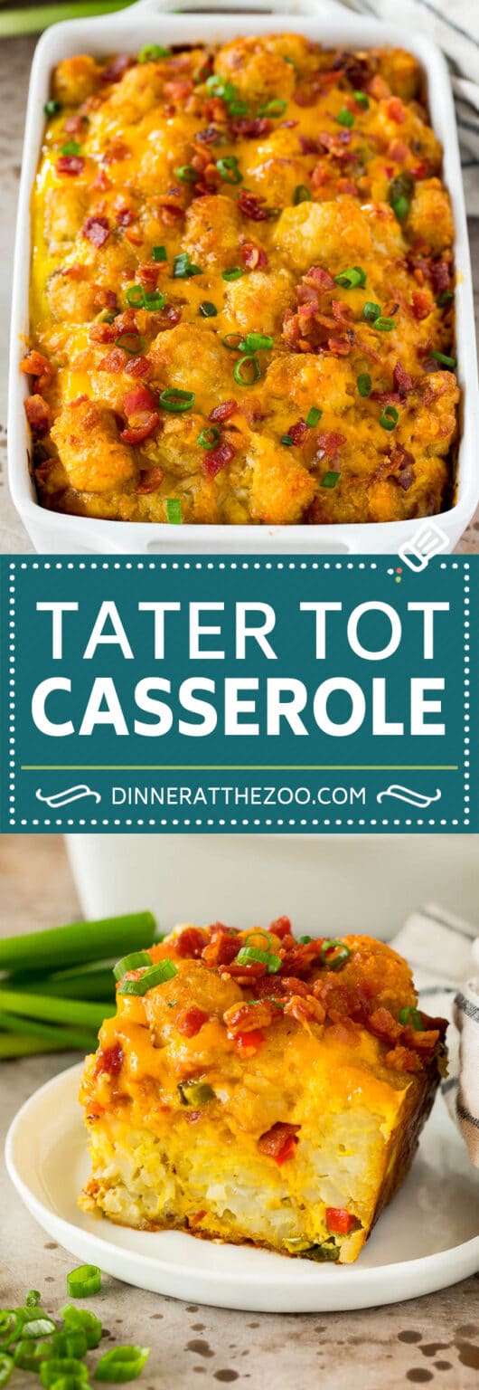 Tater Tot Breakfast Casserole - Dinner at the Zoo