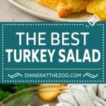 This turkey salad is a blend of diced turkey and colorful veggies, all tossed in a savory creamy dressing.