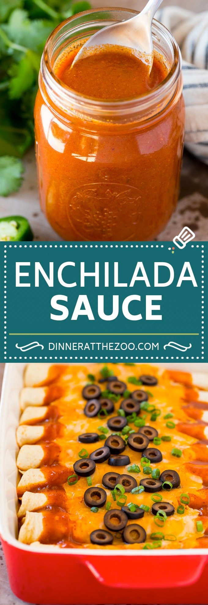 This homemade enchilada sauce is a blend of chili powder, chicken broth, seasonings and tomato, all simmered together to create a rich and hearty sauce.