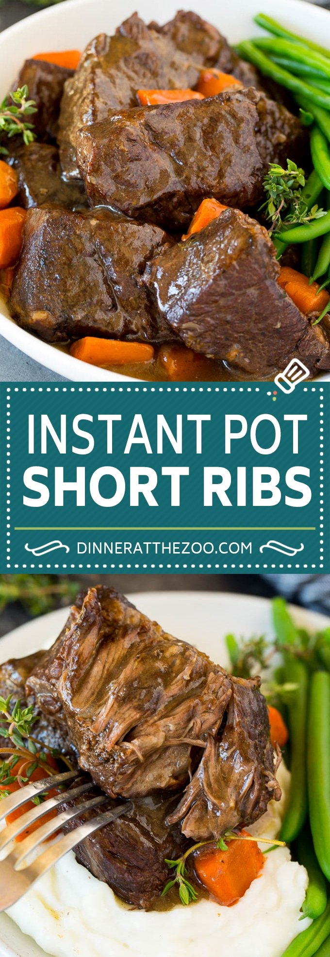 These Instant Pot short ribs are flavorful beef ribs cooked with vegetables and seasonings until tender.