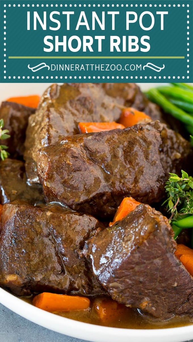 These Instant Pot short ribs are flavorful beef ribs cooked with vegetables and seasonings until tender.