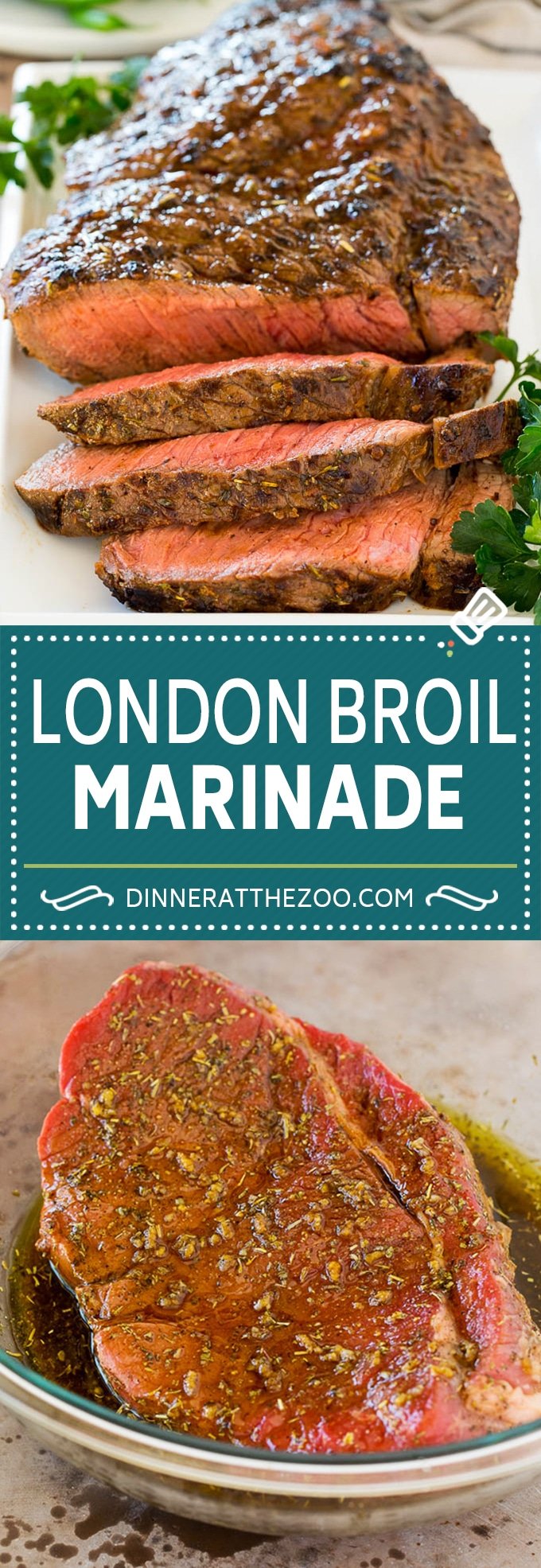 This London broil marinade is made with a savory blend of olive oil, lemon juice, soy sauce and plenty of herbs and spices.