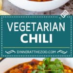 This vegetarian chili is a blend of colorful vegetables, two types of beans and tomatoes.