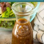 This balsamic vinaigrette is a flavorful dressing that adds bold flavor to salads, vegetables and even proteins.