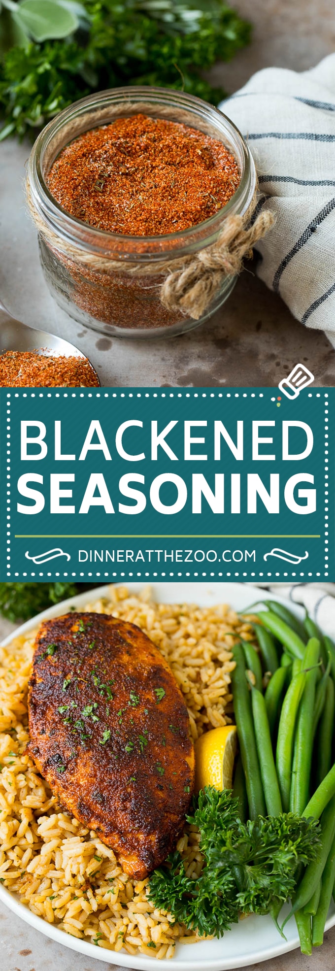 This blackened seasoning is a blend of herbs and spices that are combined to produce a savory rub that takes minutes to put together.