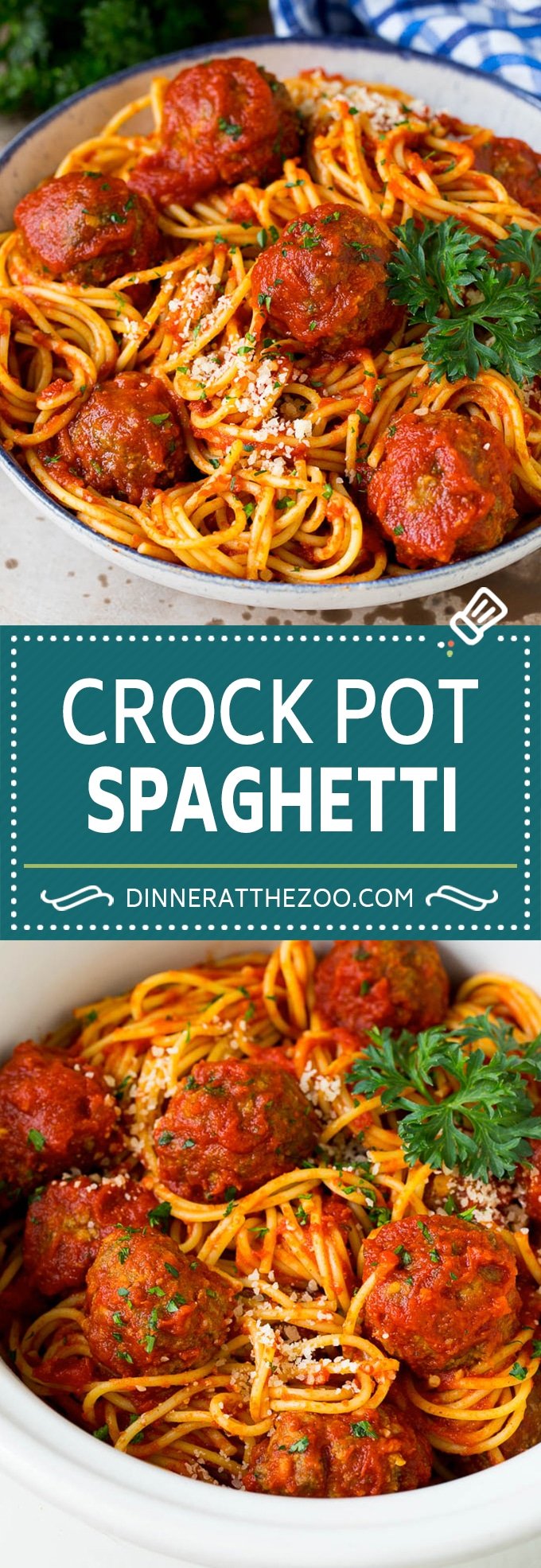 Crock Pot Spaghetti - Dinner at the Zoo