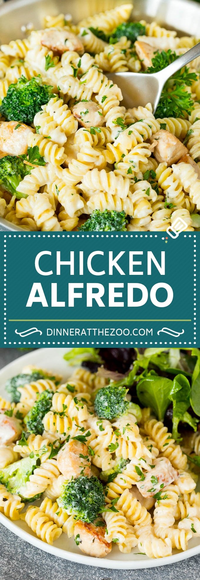 This chicken broccoli Alfredo pasta is sauteed chicken breast pieces and fresh broccoli, all tossed in a homemade creamy sauce.