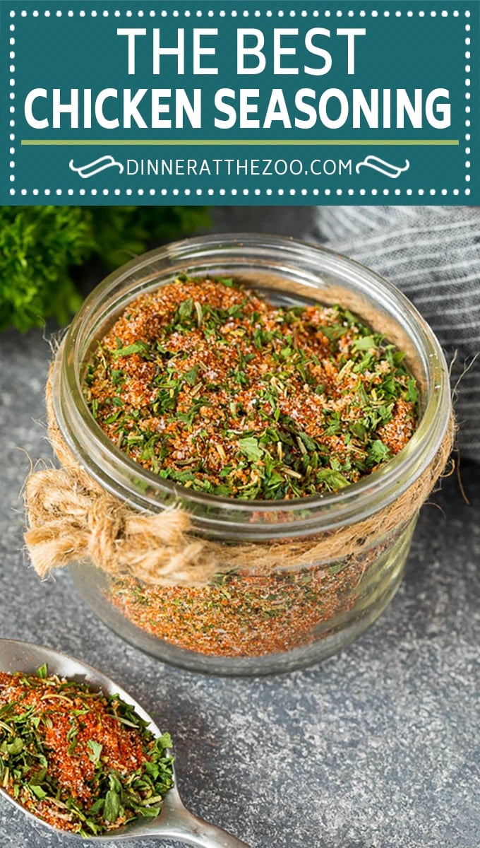 This chicken seasoning is the perfect blend of herbs and spices that produces flavorful and juicy chicken each and every time.