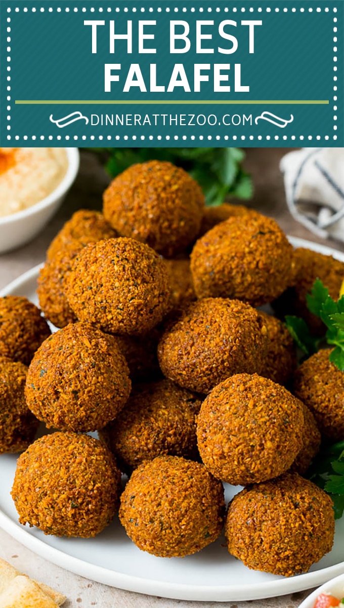 This falafel recipe is dried chickpeas blended with herbs and spices, then formed into patties or balls and fried to golden brown perfection
