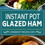 This Instant Pot ham is a spiral ham coated in a 3 ingredient glaze, then pressure cooked to tender perfection.