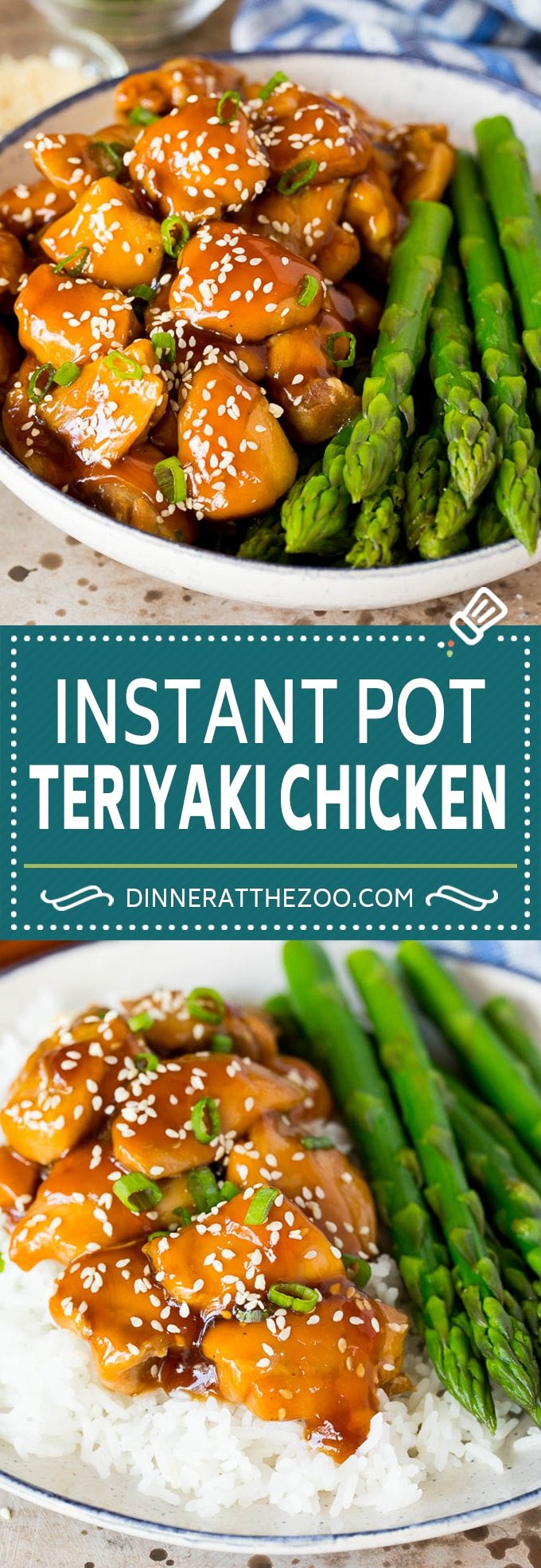 This Instant Pot teriyaki chicken is chicken thighs pressured cooked in a homemade sweet and savory teriyaki sauce.