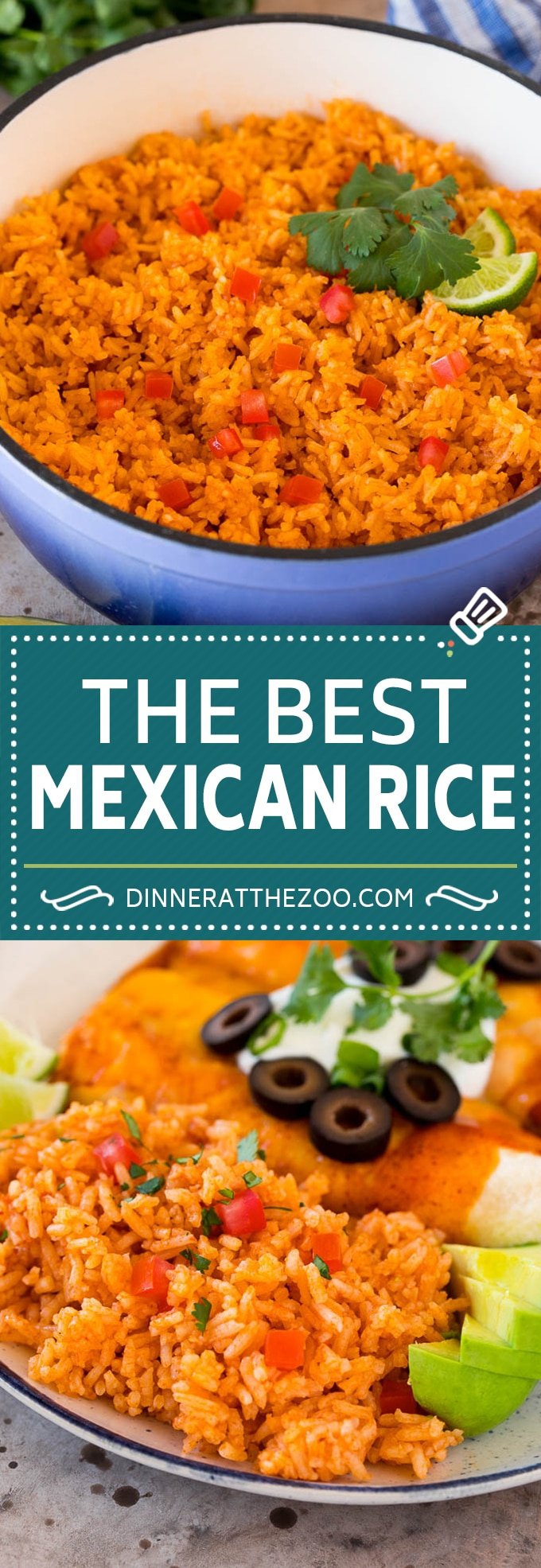 This Mexican rice recipe is restaurant style rice simmered in tomato sauce and broth with plenty of spices.