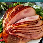 This spiral ham is coated in a homemade brown sugar glaze, then baked in the oven to tender and juicy perfection.