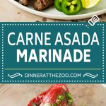 This carne asada marinade is a zesty blend of citrus, olive oil, fresh herbs and jalapeno, all combined to add plenty of flavor to steak.