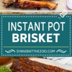 This Instant Pot brisket is beef coated in a homemade spice rub, then pressure cooked with BBQ sauce until perfectly tender.