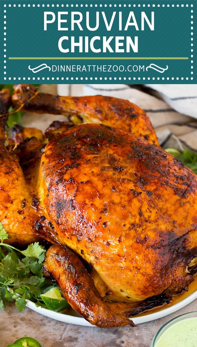 This Peruvian chicken is a whole chicken marinated in a zesty variety of herbs and spices, then roasted to golden brown perfection.