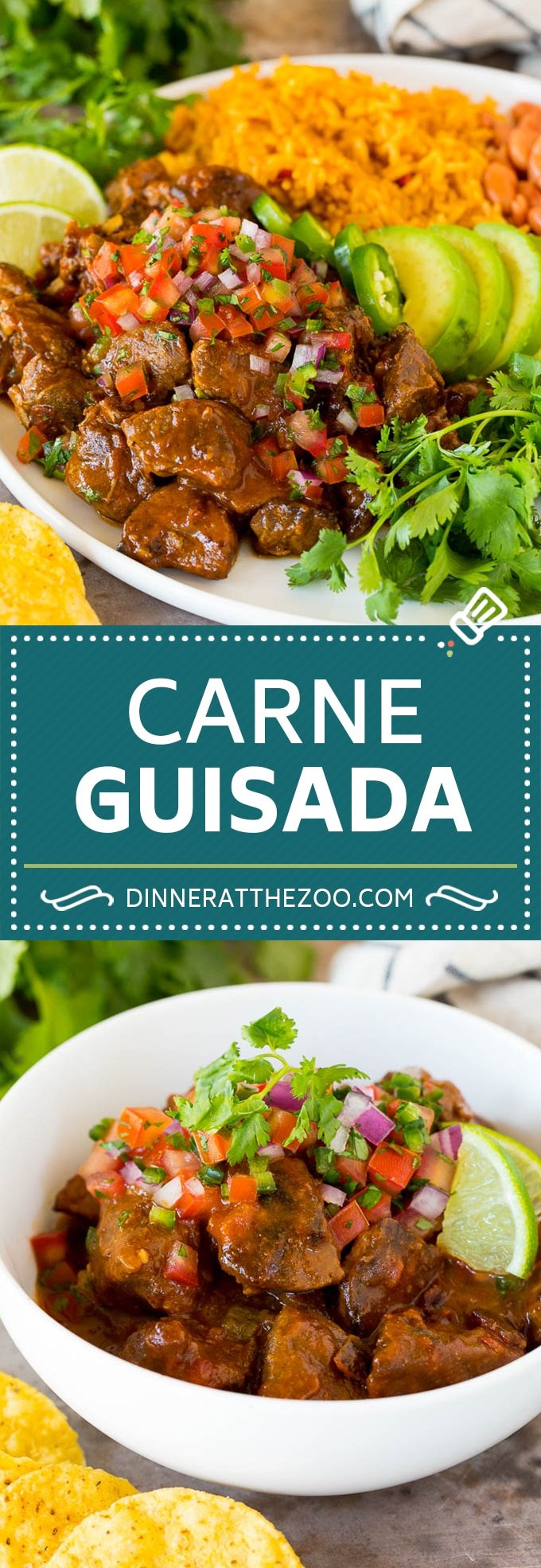 This Mexican style carne guisada is beef that is stewed with tomatoes, peppers and spices until it becomes tender and flavorful.
