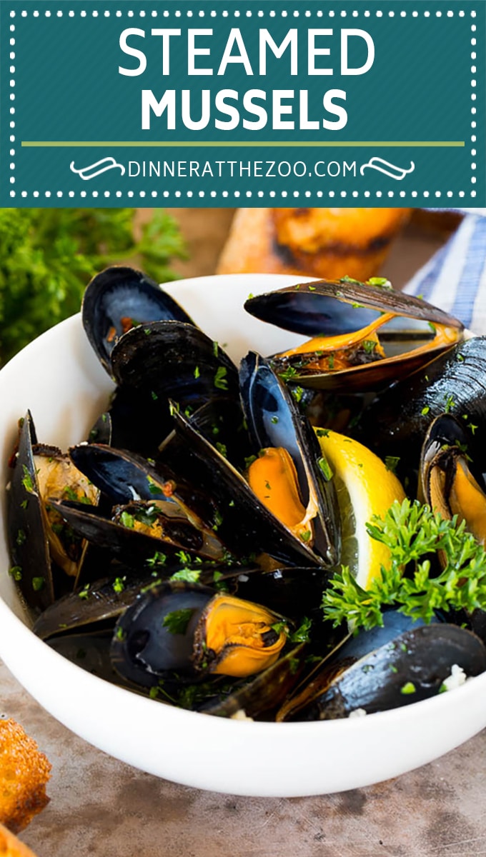 These steamed mussels are coated in garlic, butter, lemon and seasonings, then cooked to perfection.