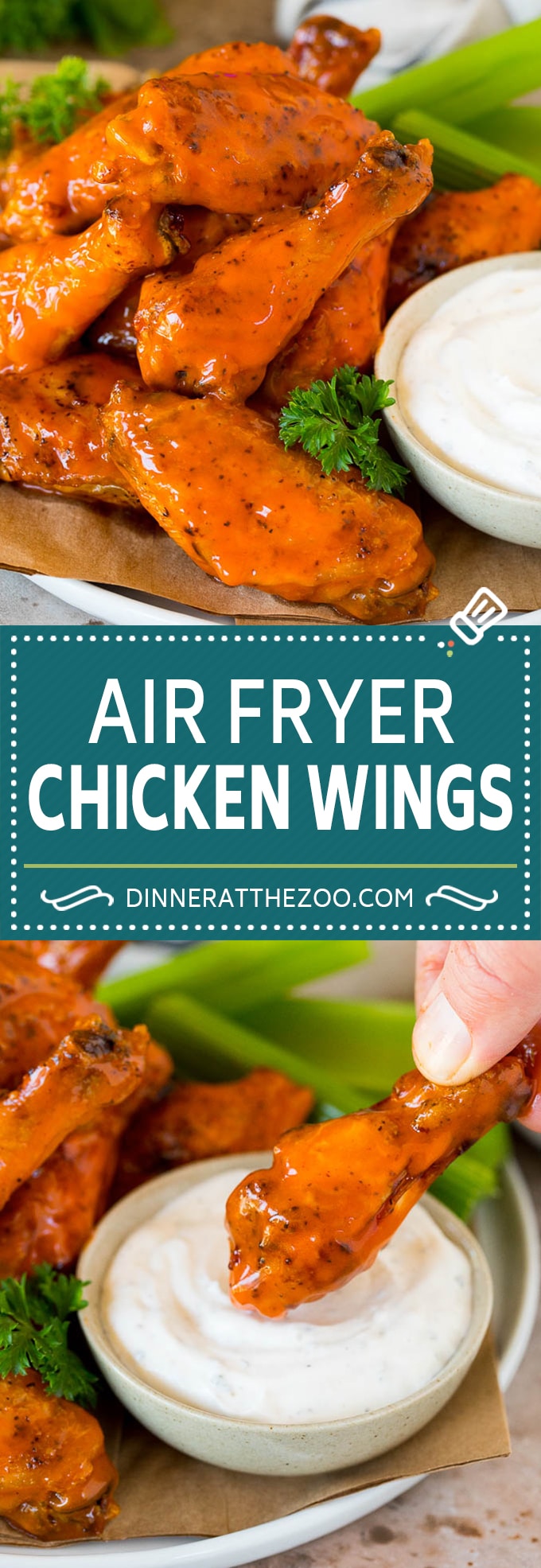 These air fryer chicken wings come out perfectly crispy every time, and cook so much faster than they would in a traditional oven.